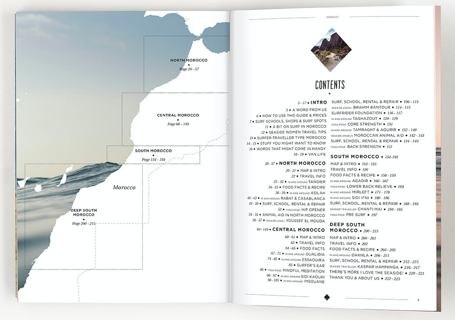 Guia de Surf y viaje Marruecos tabla contenidos
