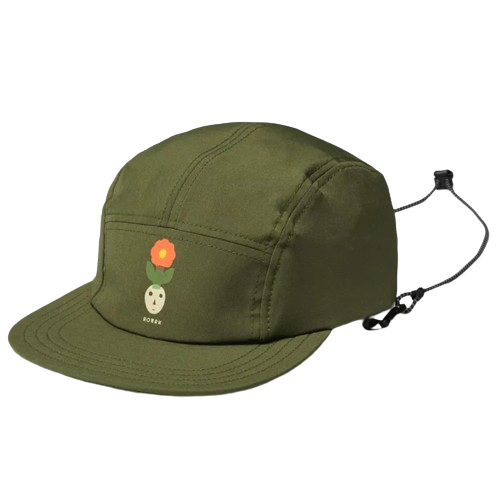 Jockey 6 panel color verde con correa ajustable y extraíble.